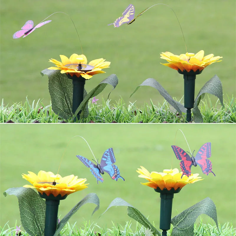 Colorful Solar Flower Garden Decoration Stake