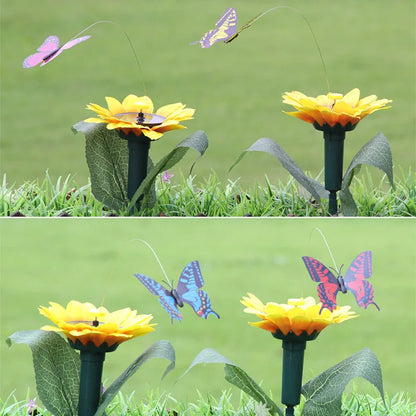 Colorful Solar Flower Garden Decoration Stake