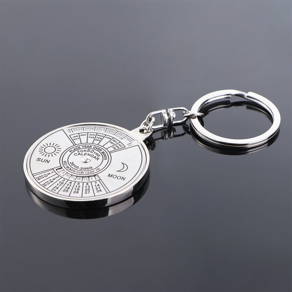 Unique Mini Metal Daily Calendar Keychain