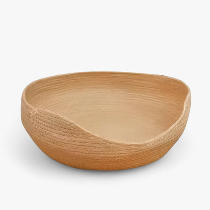 Natural Bamboo Pet Bed with Plush Cushion