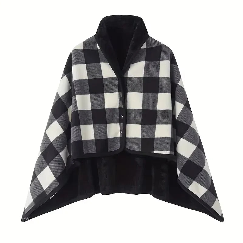 Plush Wearable Blanket Scarf Soft Fleece Wrap - Fesara