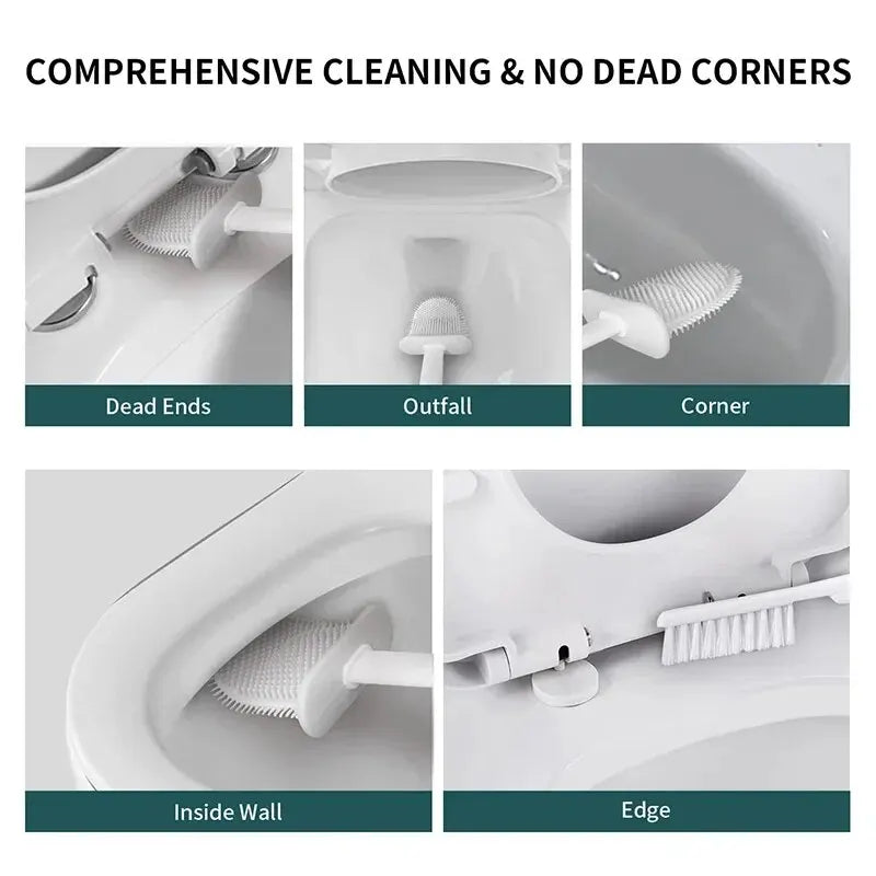 Bathroom Toilet Brush Cleaner Set with Holder