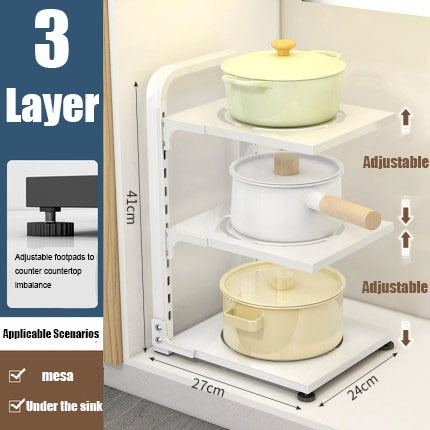 Space Saving Collapsible Corner Shelf Rack