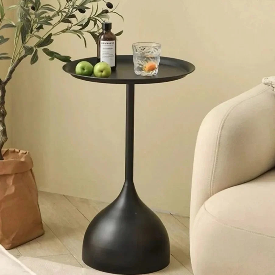 Modern Metal Circular End Table - Fesara
