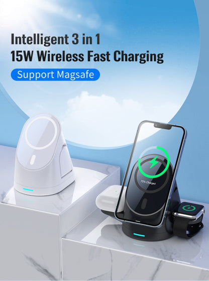Compact 3 in 1 Wireless Charging Station Stand