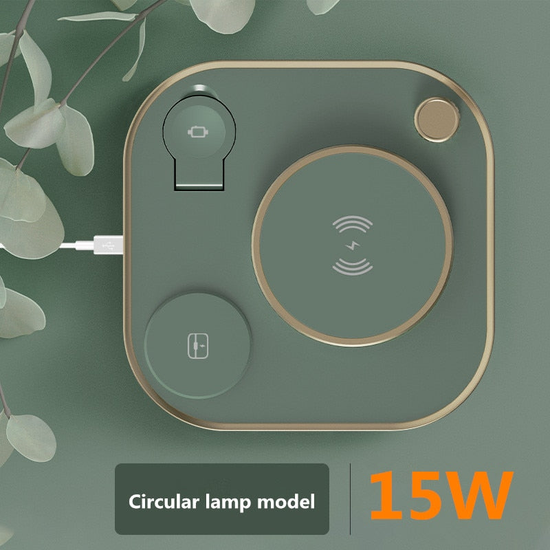 Bright Wireless Charging Desk Lamp with LED Light