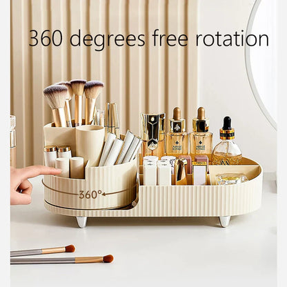 Clear Rotating Makeup Storage Case with Compartments