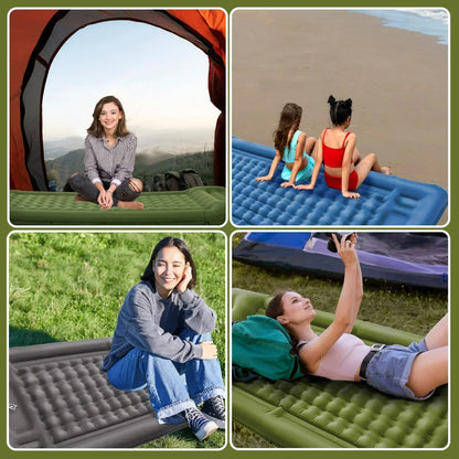 Lightweight Waterproof Camping Mattress with Pump & Connectors