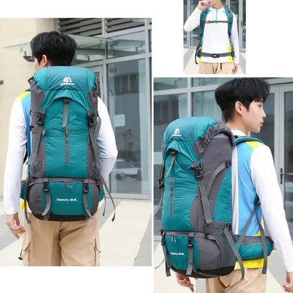 Waterproof Hiking Backpack 70L with Rain Cover