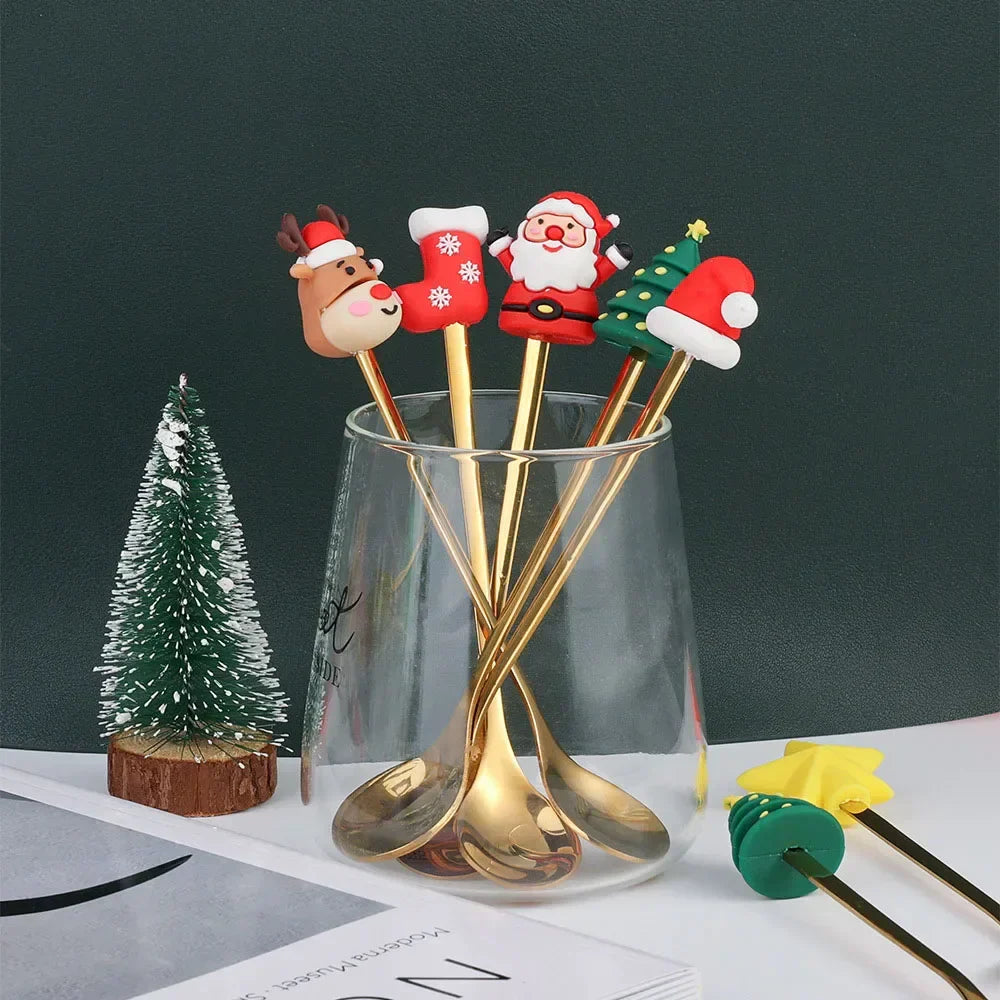 Holiday Christmas Spoon Set for Festive Tables
