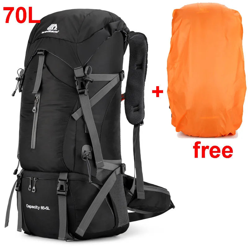 Waterproof Hiking Backpack 70L with Rain Cover