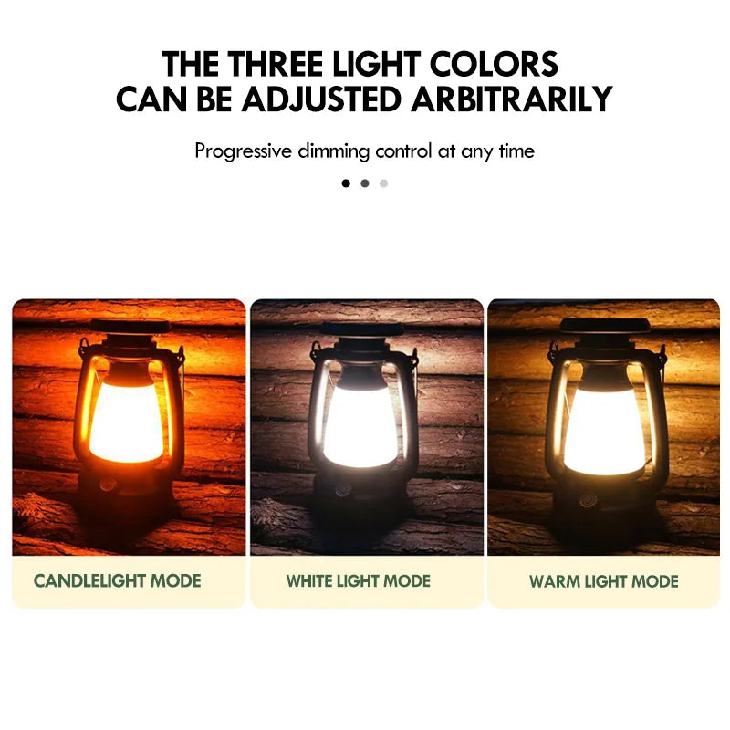 Vintage LED Lantern Table Light with Remote Control