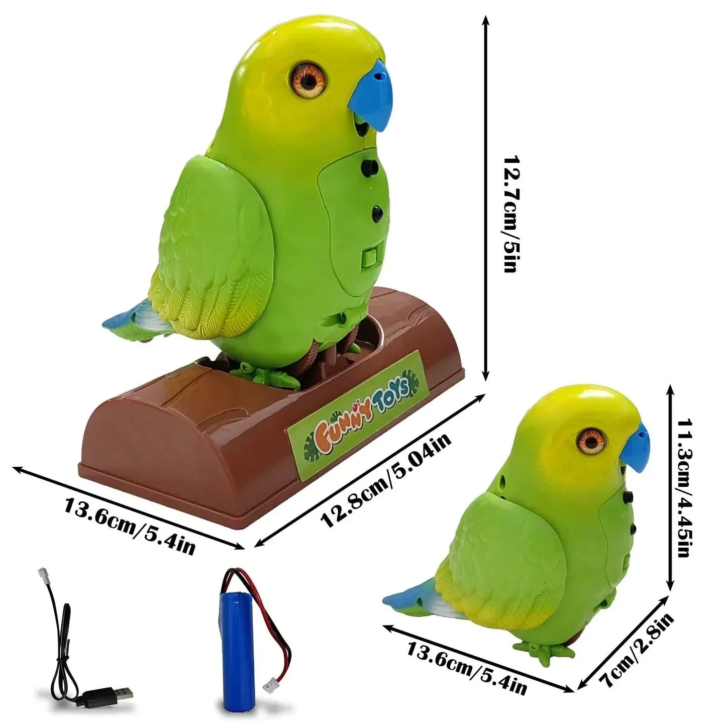 Fun Talking Parrot Toy for Kids and Adults
