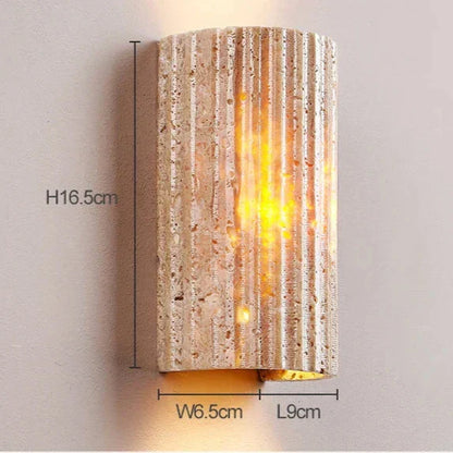 Contemporary Stone Outdoor LED Wall Lamp