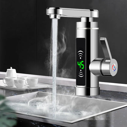 Instant Hot Water Kitchen Faucet - 360° Spin Stainless Steel