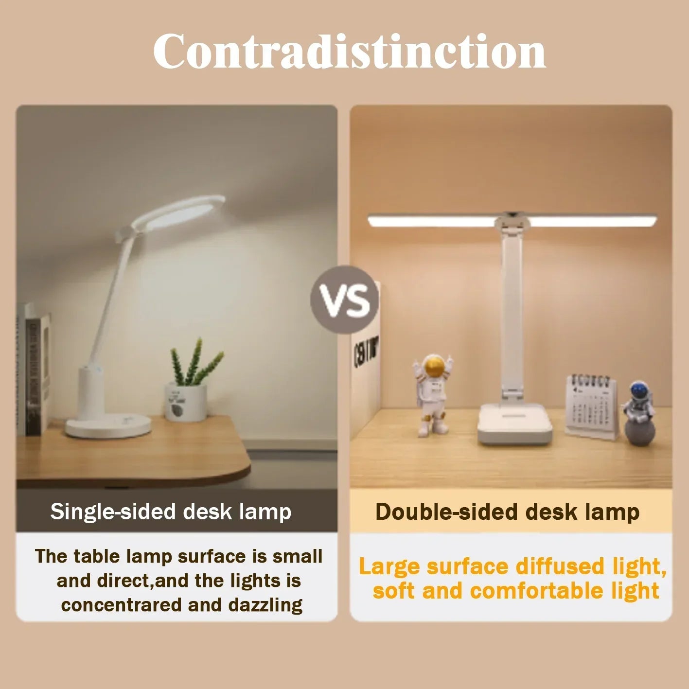 Bright LED Desk Lamp with USB Rechargeable Touch Control