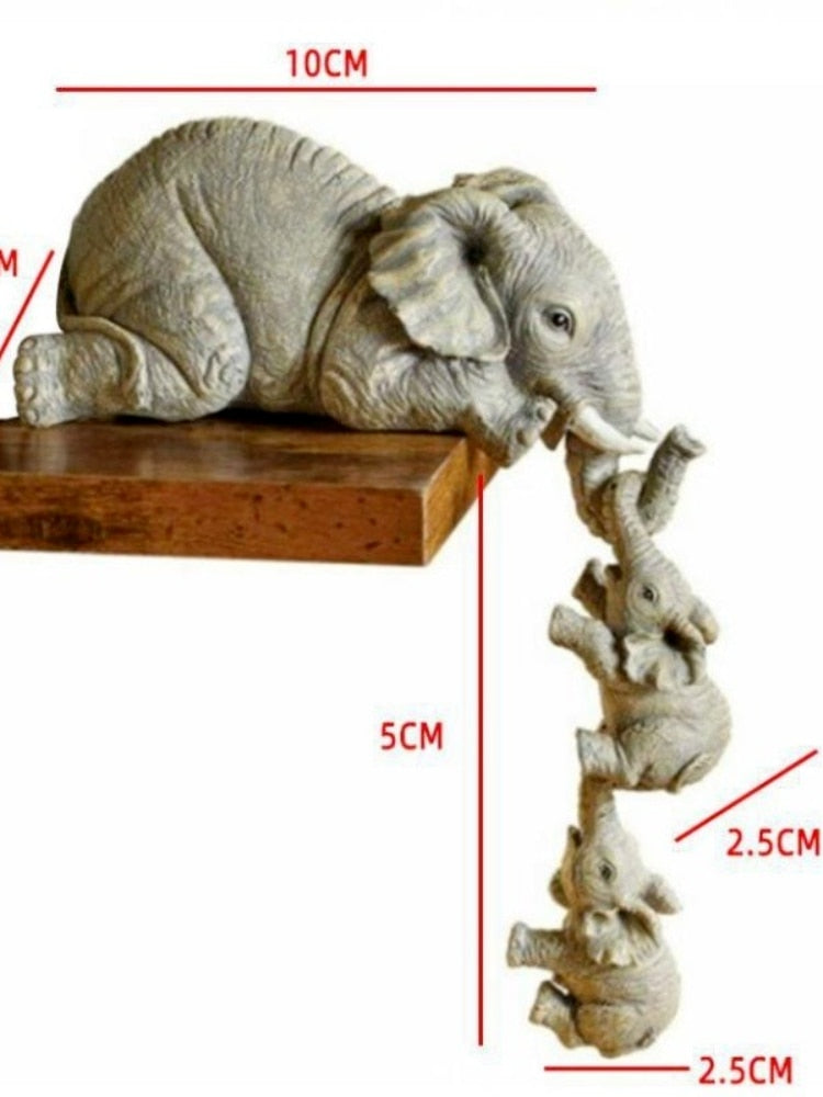 Fesara Elephant Figurine Adorable Home Ornament