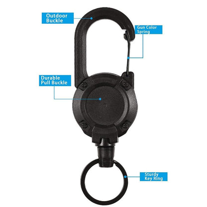 Tough Retractable Keychain with Pull Clip