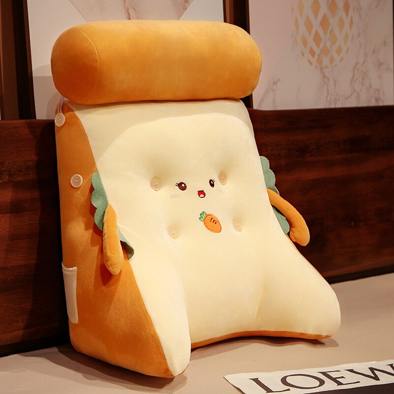 Soft Toast Shaped Cushion Pillows - Fesara