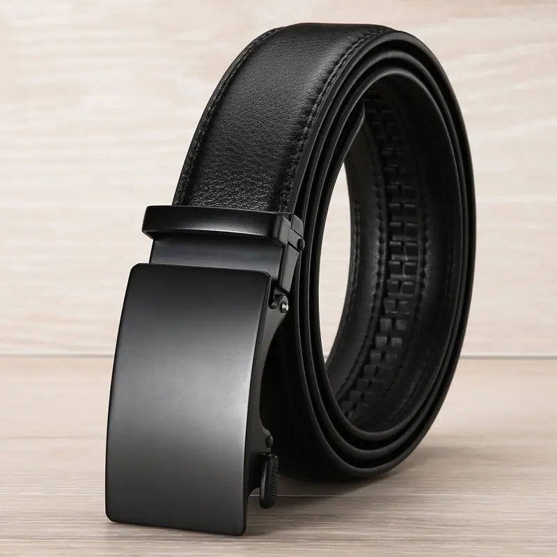 High Quality Leather Belt – Adjustable Metal Buckle for Men