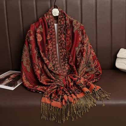 Soft Women's Cashmere Scarf Luxury Warm Print