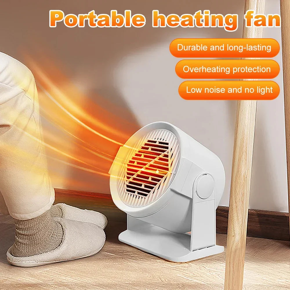 Compact Electric Space Heater with Fan and Foot Warmer - Fesara