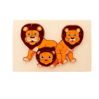 Montessori Animal Wooden Learning Puzzle Toy
