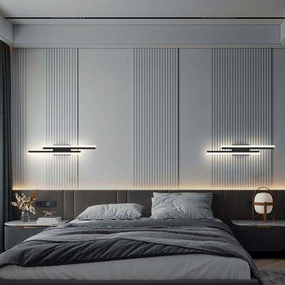 Slim LED Wall Light with Bright Vertical Stripes