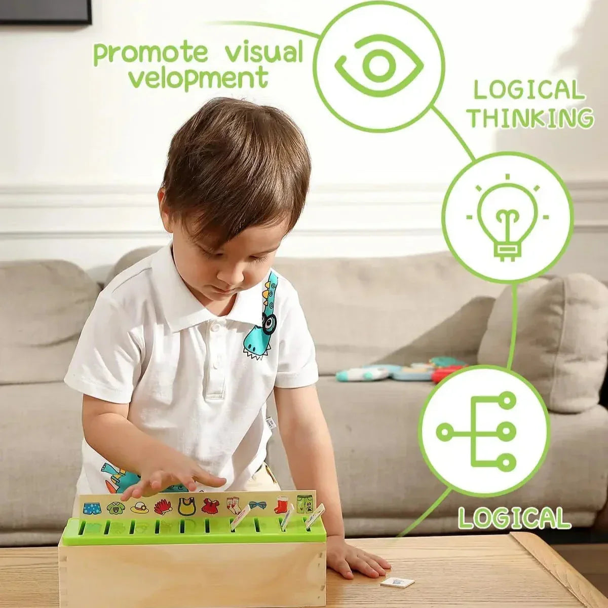 Educational Wooden Sorting Toy for Kids