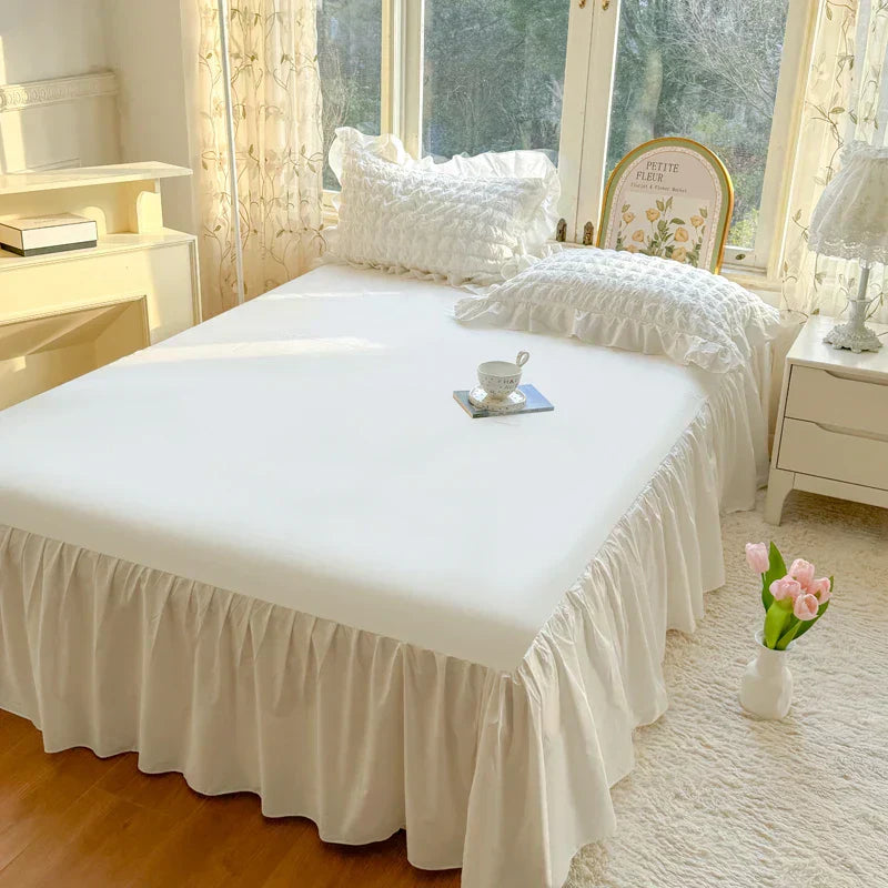 Soft Ruffled Bedroom Duvet Cover Set