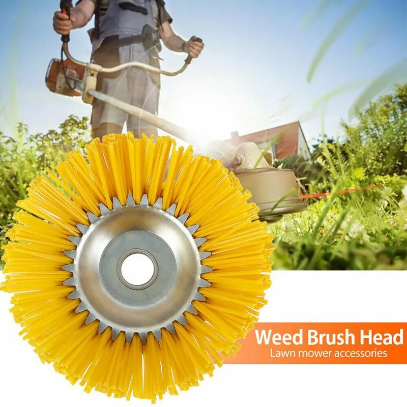 Heavy Duty 8-Inch Weed Trimmer Wheel with Nylon Bristles