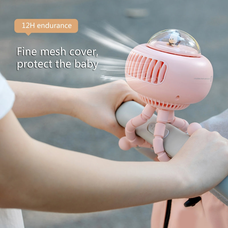 Compact Rechargeable Baby Stroller Fan