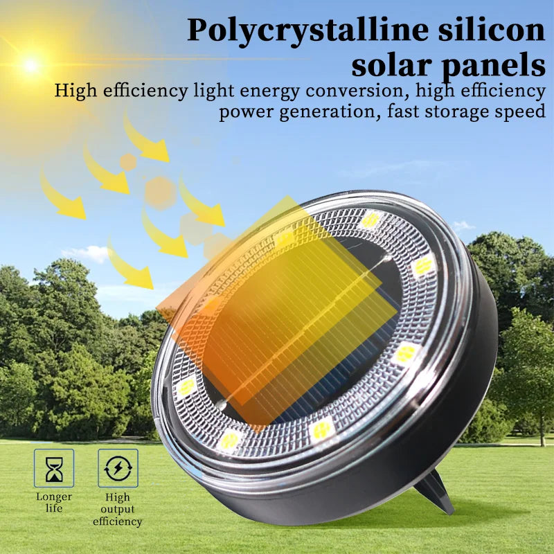 Outdoor Solar LED Ground Lamp Waterproof Automatic