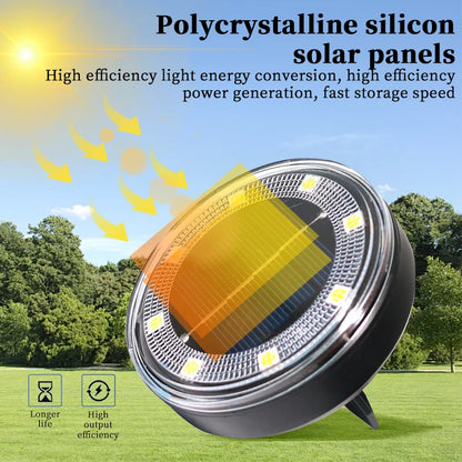 Outdoor Solar LED Ground Lamp Waterproof Automatic