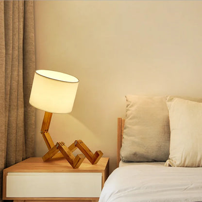 Fun Wooden Desk Lamp for Home Office