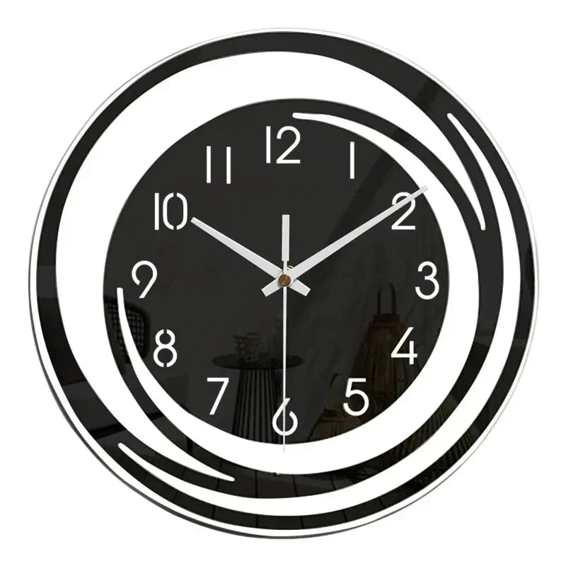 Minimalist White Wall Clock Made of Glass