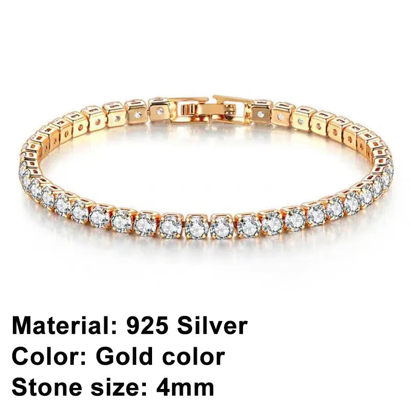 Luxury Silver Tennis Bracelet with Modern Style