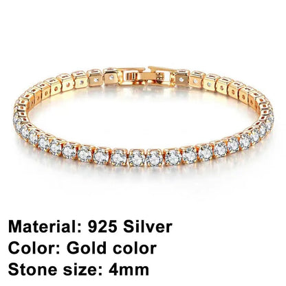 Luxury Silver Tennis Bracelet with Modern Style