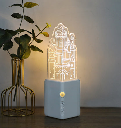 Bright 3D LED Rechargeable Night Light Lamp - Fesara