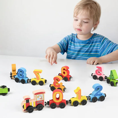 Wooden Educational Toy Train Set