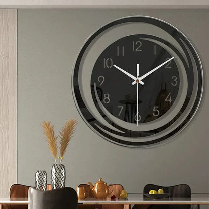 Minimalist White Wall Clock Made of Glass