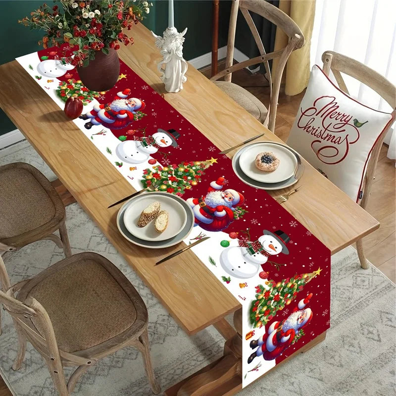 Christmas Table Runner Decorative Holiday Tablecloth 180x35cm