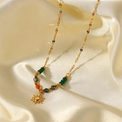 Delicate Bohemian Style Sun Necklace