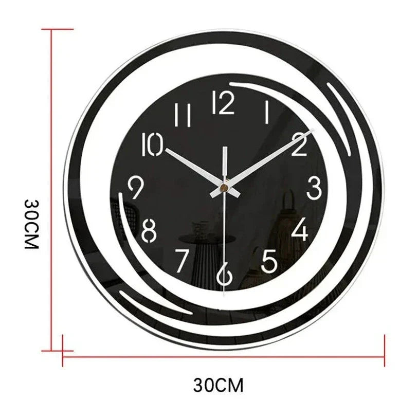 Minimalist White Wall Clock Made of Glass