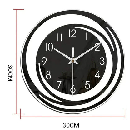 Minimalist White Wall Clock Made of Glass