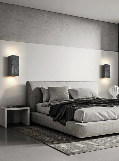 Rustic Concrete Wall Light Fixture