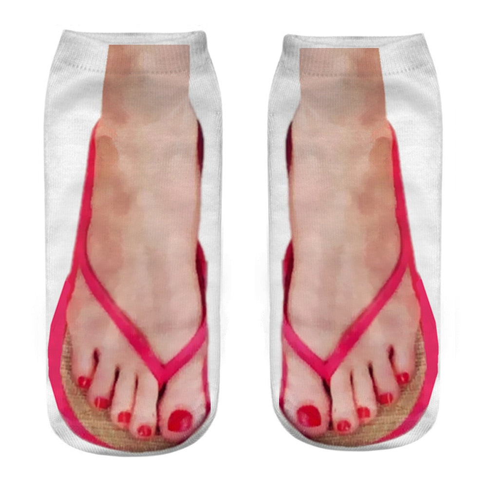 Quirky 3D Design Novelty Ankle Socks