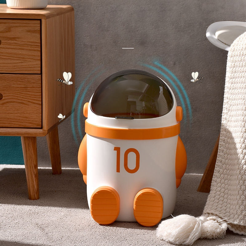 Small Space Astronaut Shaped Desk Trash Can