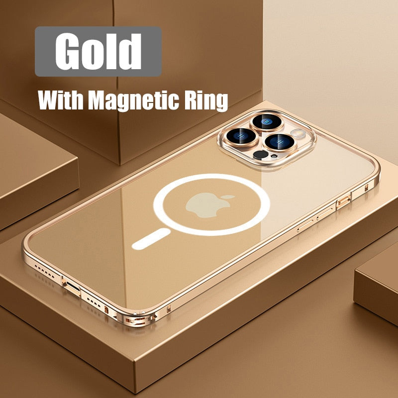 Strong Metal Phone Case with Magnetic Closure