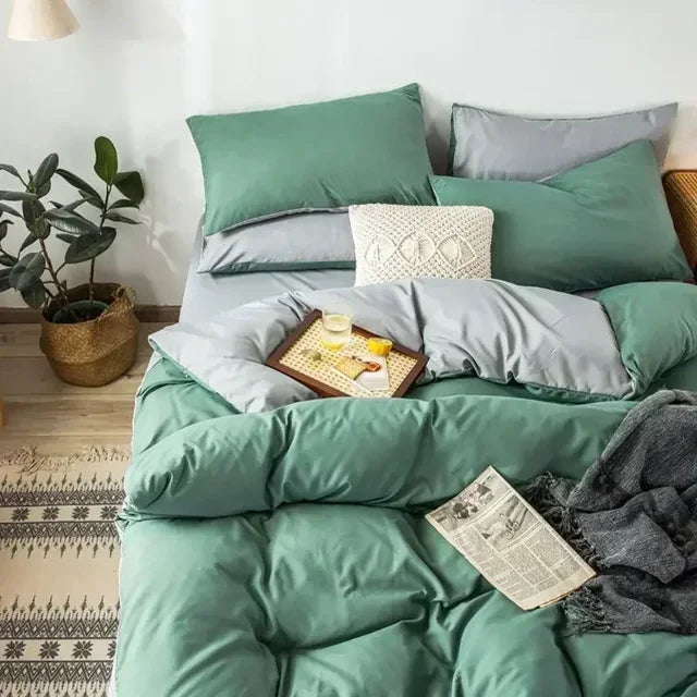 Soft Reversible Duvet Cover Set